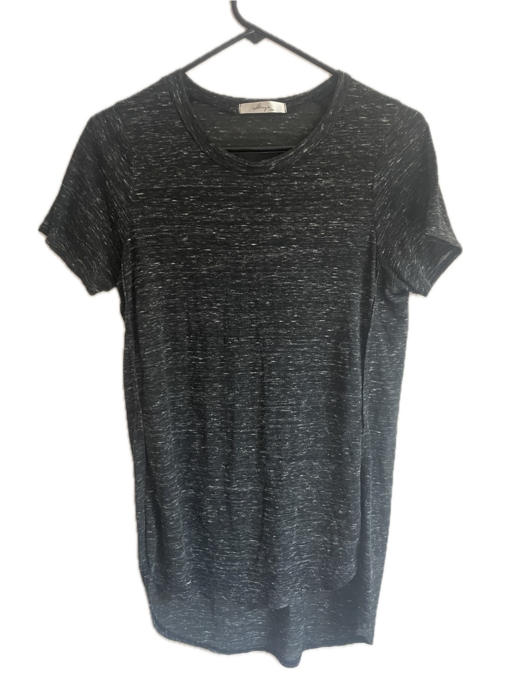 Gaze USA Black Speckled Short Sleeve Top Women’s Medium